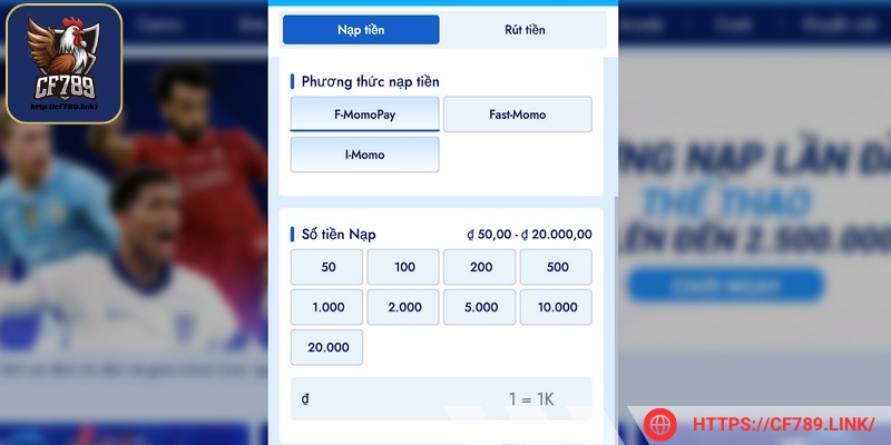 Nạp tiền bằng ví điện tử thao tác nhanh gọn